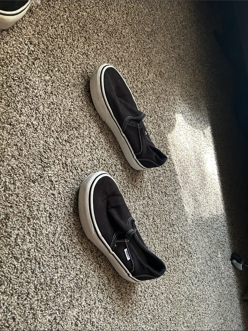Vans Kids Black & White Slip-On Sneakers